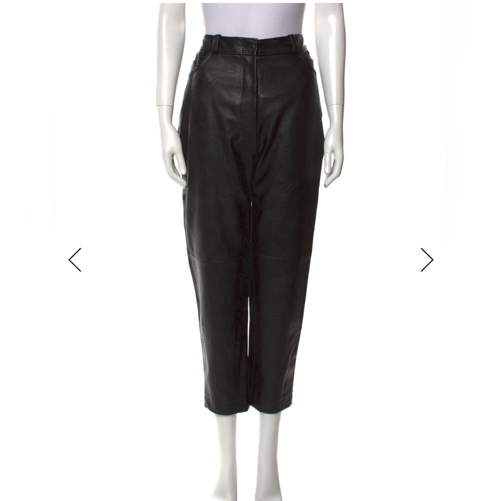 Stella McCartney Vegan Black Leather Pants